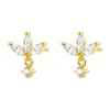 Ohrstecker | Hey Happiness Verete Sterlingsilber Ohrstecker Zirkonia Blüte Gold
