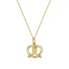 Filigrane Ketten | Hey Happiness Verspielter Brezel Anhänger aus 585 Gold