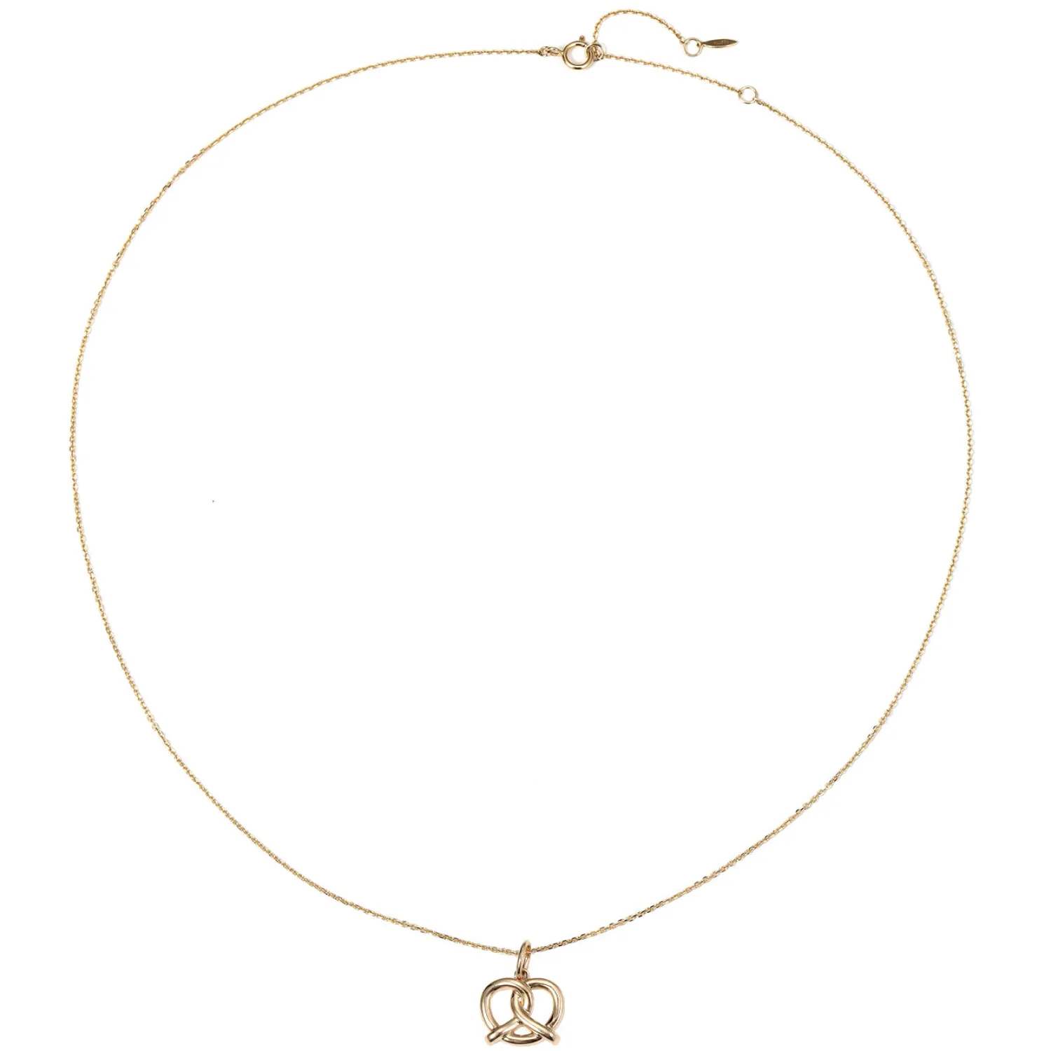 Filigrane Ketten | Hey Happiness Verspielter Brezel Anhänger aus 585 Gold