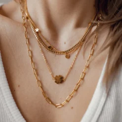 Filigrane Ketten | Hey Happiness Vierblättrige Kleeblatt Kette Gold