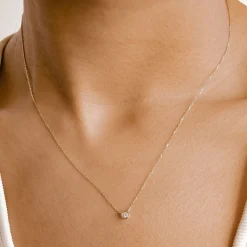 Filigrane Ketten | Hey Happiness Vollendung Diamant Halskette 14K Gold