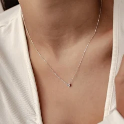 Filigrane Ketten | Hey Happiness Vollendung Diamant Halskette 14K Gold