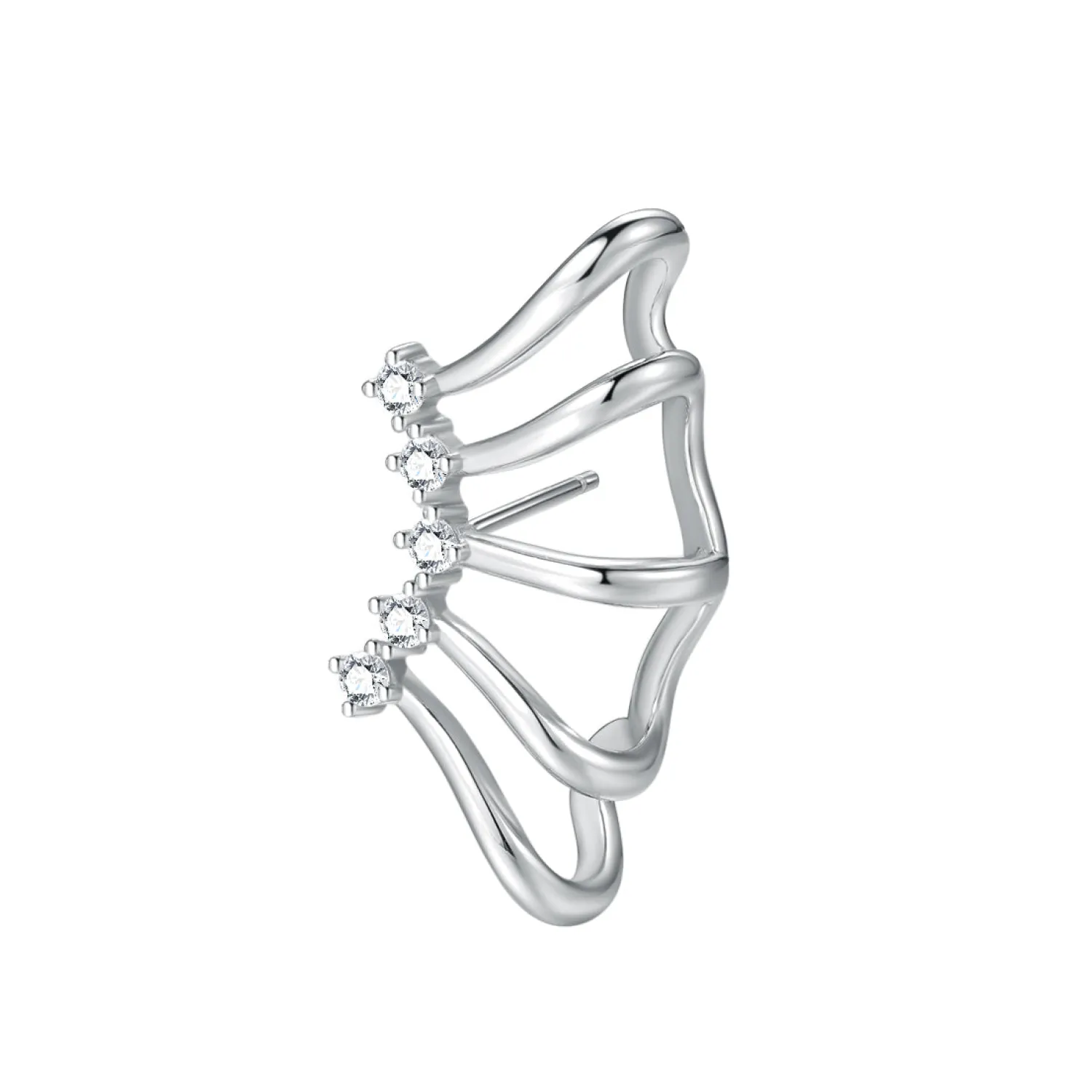 Ohrstecker | Hey Happiness Wickelflügel Ohrring aus Sterlingsilber Silver