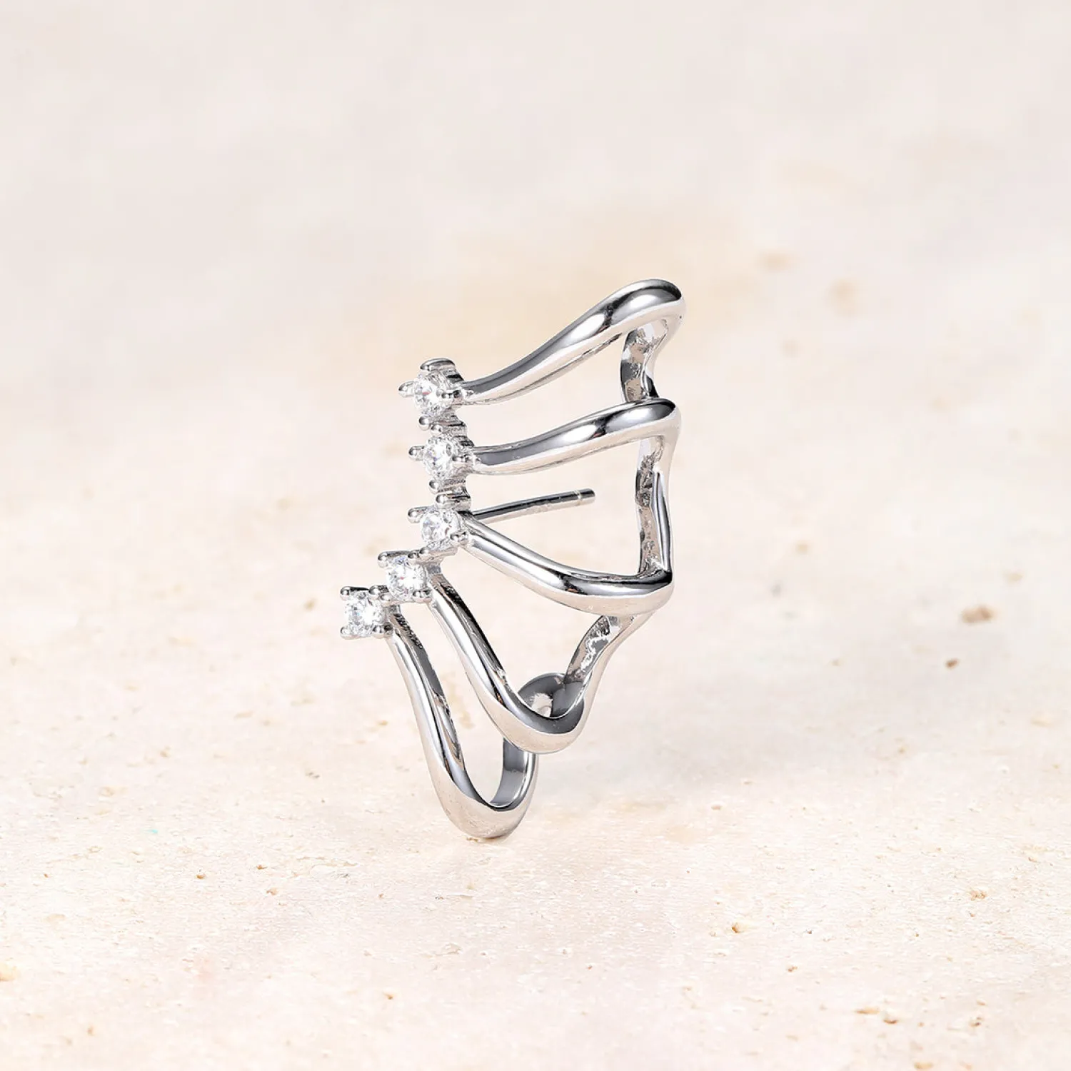 Ohrstecker | Hey Happiness Wickelflügel Ohrring aus Sterlingsilber Silver