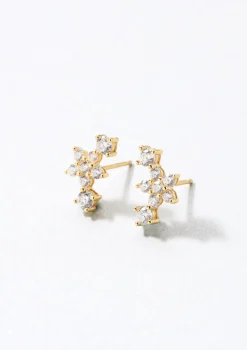Ohrstecker | Hey Happiness Wiese Blüte Ohrstecker Sterlingsilber in Gold