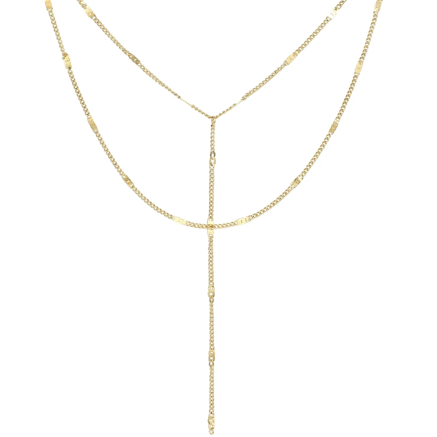 Lariat Necklaces | Filigrane Ketten | Hey Happiness Y Kette Mehrreihig farbe Gold