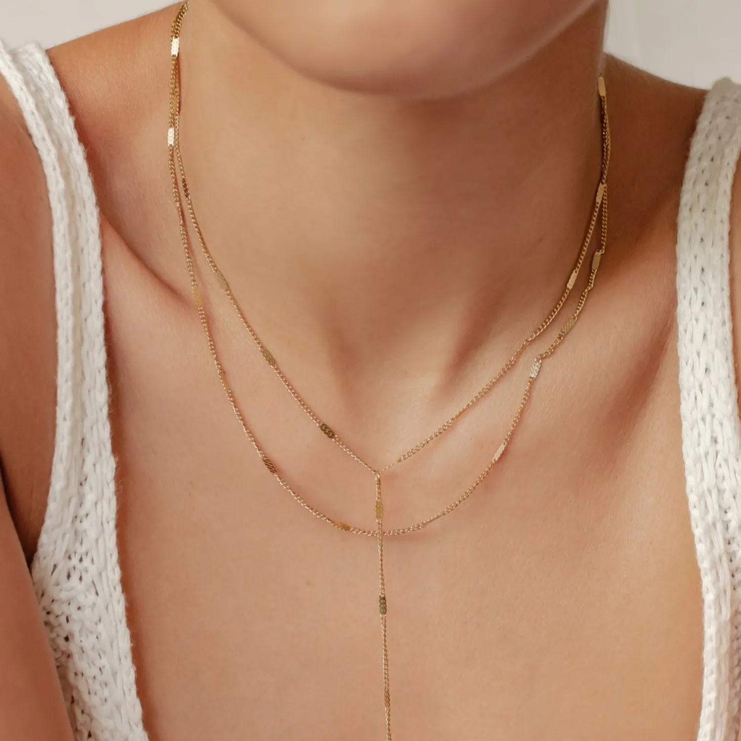 Lariat Necklaces | Filigrane Ketten | Hey Happiness Y Kette Mehrreihig farbe Gold