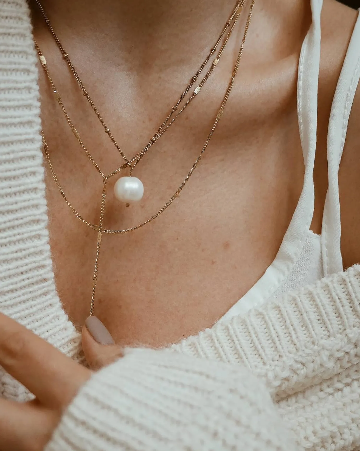 Lariat Necklaces | Filigrane Ketten | Hey Happiness Y Kette Mehrreihig farbe Gold