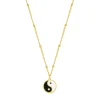 Filigrane Ketten | Hey Happiness Yin Yang Anhänger Kette im Kugelkette-Design in Gold