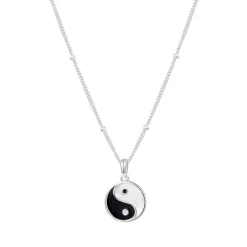 Filigrane Ketten | Hey Happiness Yin Yang Anhänger Kette Sterlingsilber Silver