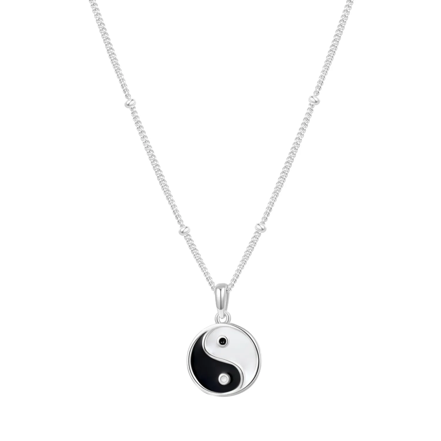 Filigrane Ketten | Hey Happiness Yin Yang Anhänger Kette Sterlingsilber Silver