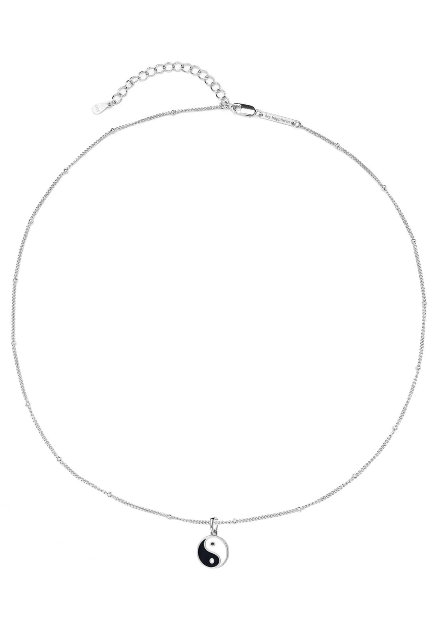 Filigrane Ketten | Hey Happiness Yin Yang Anhänger Kette Sterlingsilber Silver