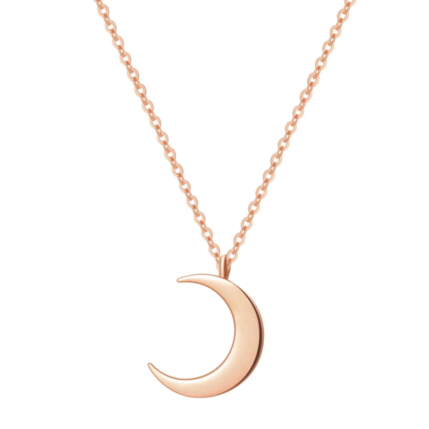 Filigrane Ketten | Hey Happiness Zarte Halbmond Kette in Rosegold Rose Gold
