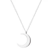 Filigrane Ketten | Hey Happiness Zarte Halbmond Kette in Silberfarbe Silver
