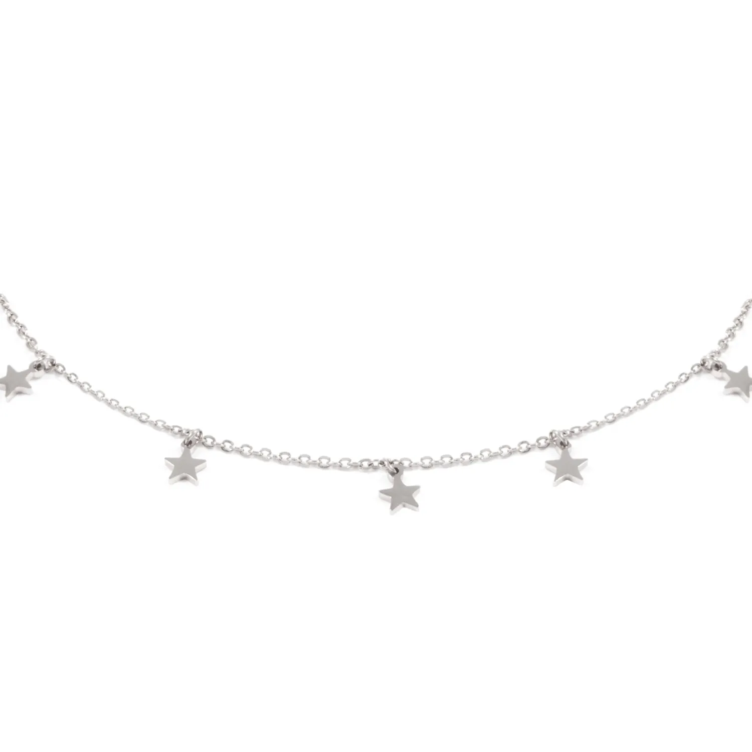 Choker Ketten | Filigrane Ketten | Hey Happiness Zarte Kette Sterne in Silberfarbe Silver