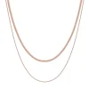 Filigrane Ketten | Hey Happiness Zarte Mehrreihige Schlangenkette Rosegold Rose Gold