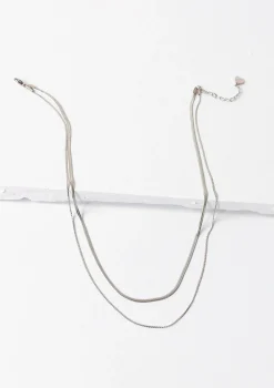 Filigrane Ketten | Hey Happiness Zarte Mehrreihige Schlangenkette Silber Silver