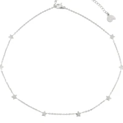 Filigrane Ketten | Hey Happiness Zarte Stern Kette in Silberfarbe Silver