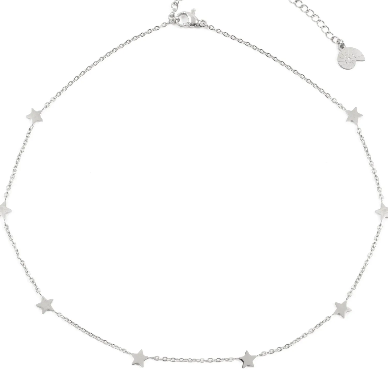 Filigrane Ketten | Hey Happiness Zarte Stern Kette in Silberfarbe Silver