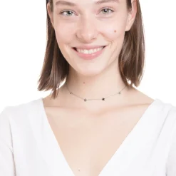 Filigrane Ketten | Hey Happiness Zarte Stern Kette in Silberfarbe Silver