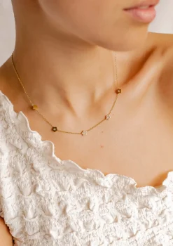 Necklace Sets | Filigrane Ketten | Hey Happiness Zierliche Blume Charm Kette in Gold