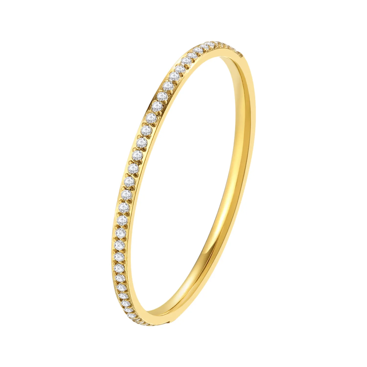 Schlichte Ringe | Hey Happiness Zierlicher Ring mit Schmucksteinen Vergoldet