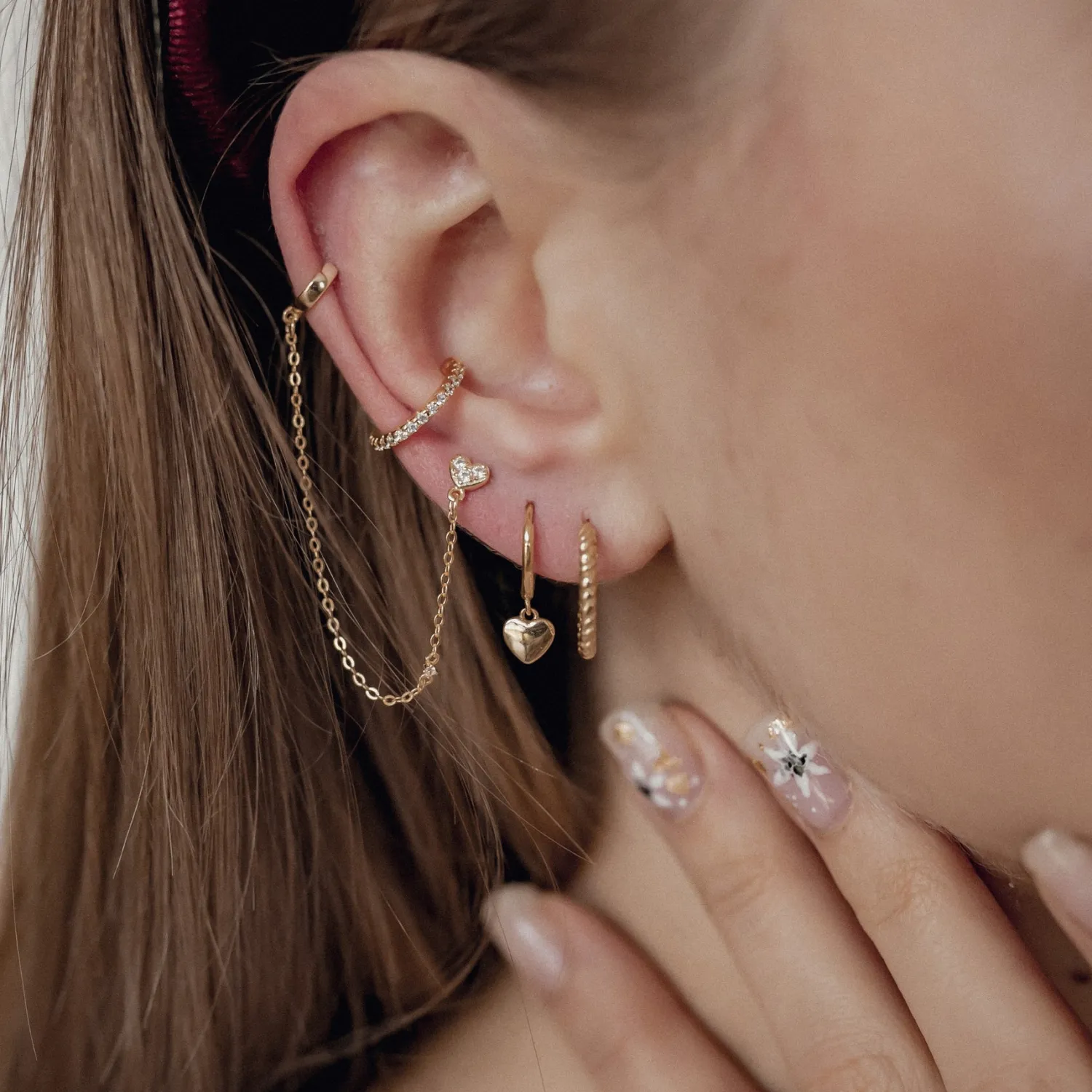 Schlichte Ringe | Hey Happiness Zierlicher Ring mit Schmucksteinen Vergoldet