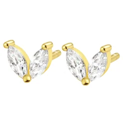 Ohrstecker | Hey Happiness Zirkon Leuchtkäfer Ohrstecker aus Sterlingsilber in Gold