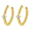Ear Cuffs | Ohrstecker | Hey Happiness Zirkonia Ear Cuff Kordeldesign Sterlingsilber in Gold