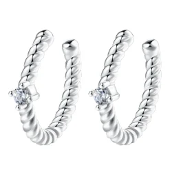 Ear Cuffs | Ohrstecker | Hey Happiness Zirkonia Ear Cuff Kordeldesign Sterlingsilber Silver