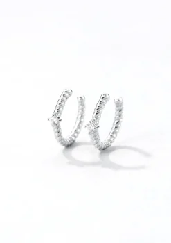 Ear Cuffs | Ohrstecker | Hey Happiness Zirkonia Ear Cuff Kordeldesign Sterlingsilber Silver