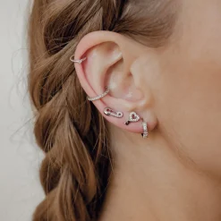 Ear Cuffs | Ohrstecker | Hey Happiness Zirkonia Ear Cuff Kordeldesign Sterlingsilber Silver