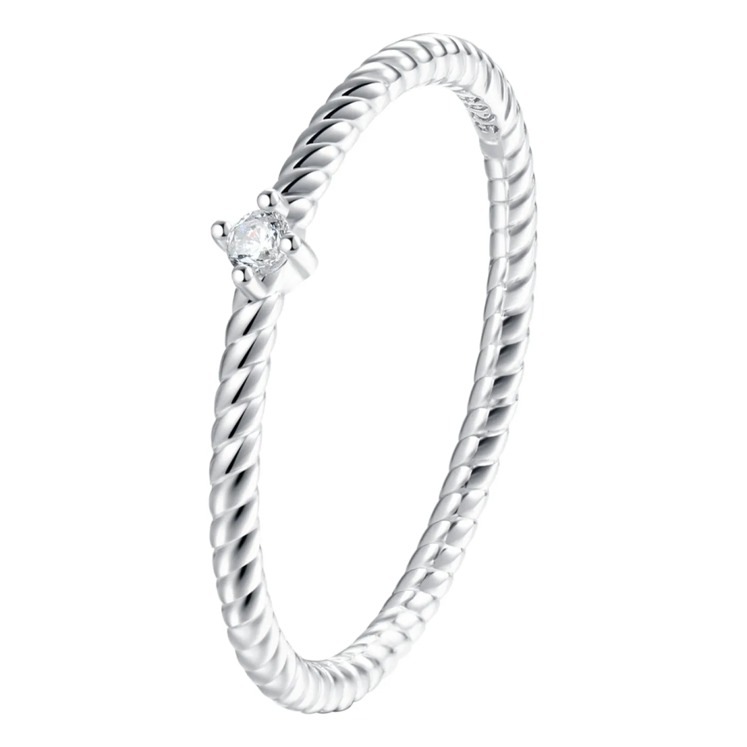 Schlichte Ringe | Hey Happiness Zirkonia Kordelring Sterlingsilber Silver