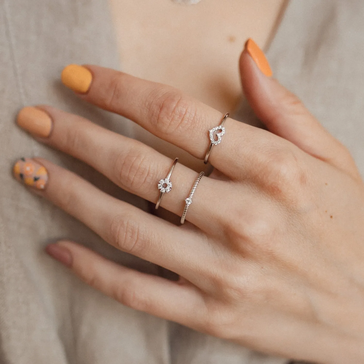 Schlichte Ringe | Hey Happiness Zirkonia Kordelring Sterlingsilber Silver