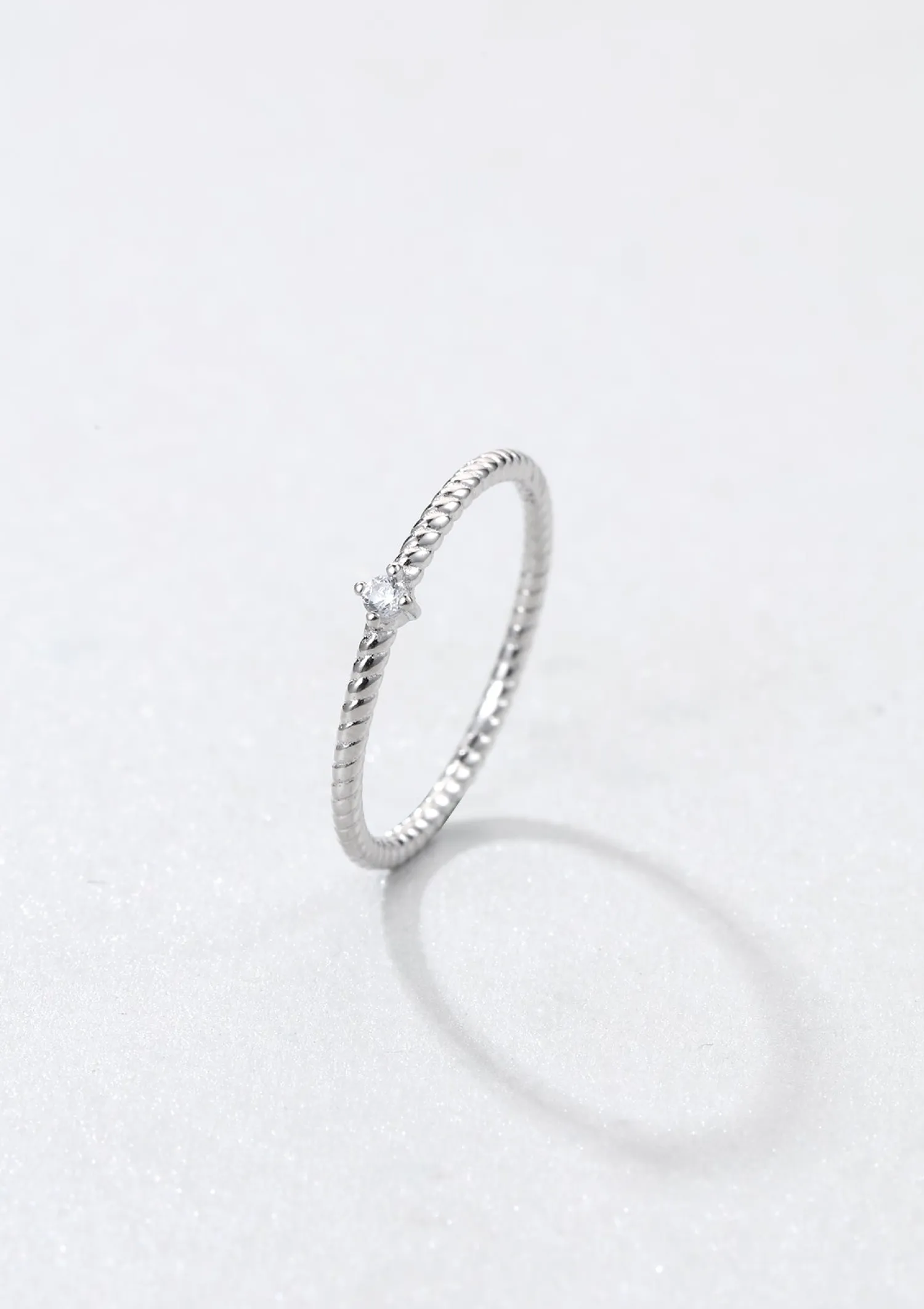 Schlichte Ringe | Hey Happiness Zirkonia Kordelring Sterlingsilber Silver