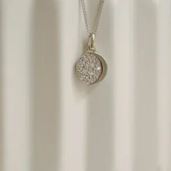 Filigrane Ketten | Hey Happiness Zirkonia Mond Anhänger Kette Sterlingsilber Silver