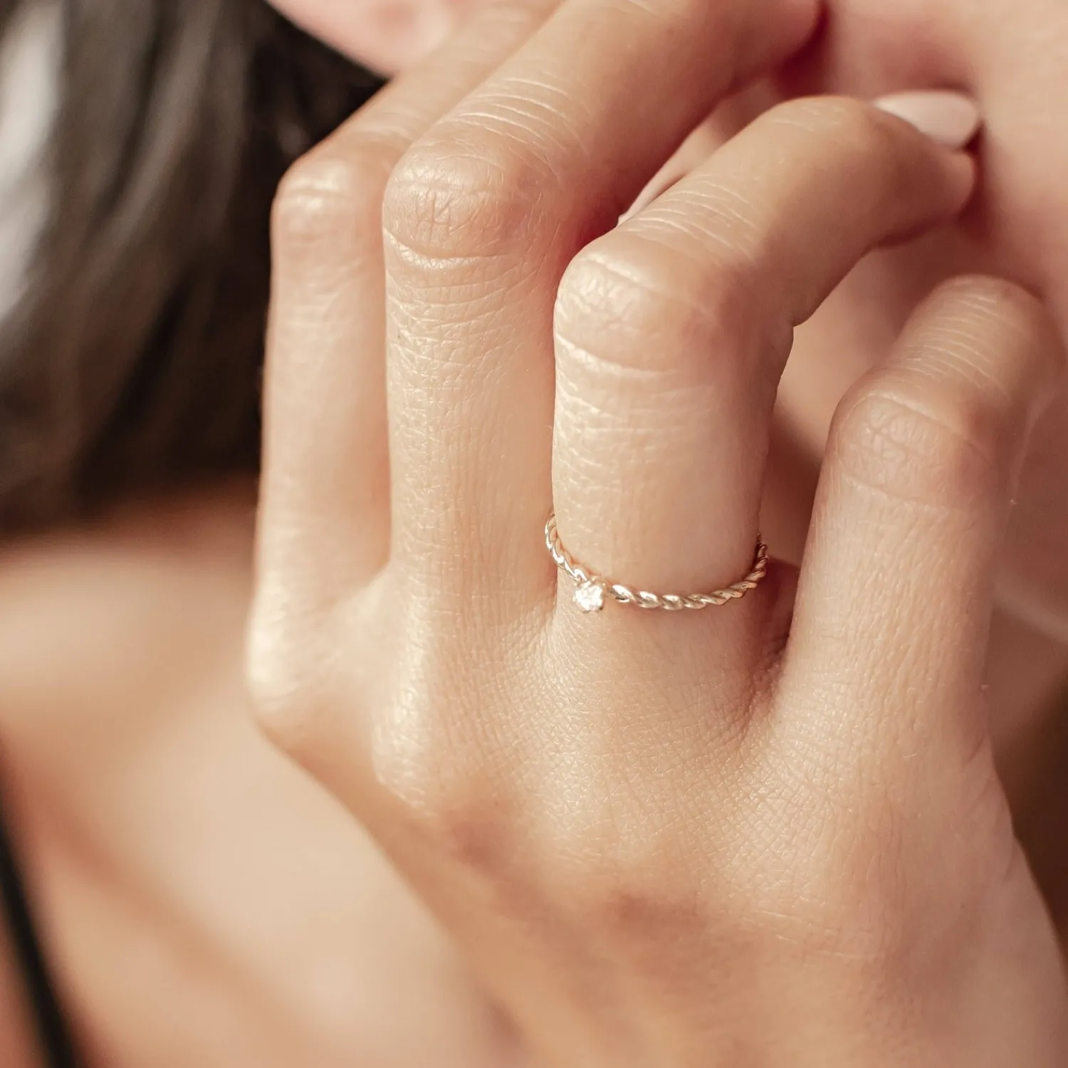 Trauringe Und Eheringe | Hey Happiness Zusammen Diamanten Ring 14K Gold