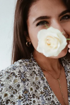 Creolen | Hey Happiness Zweireihige Creolen in Gold