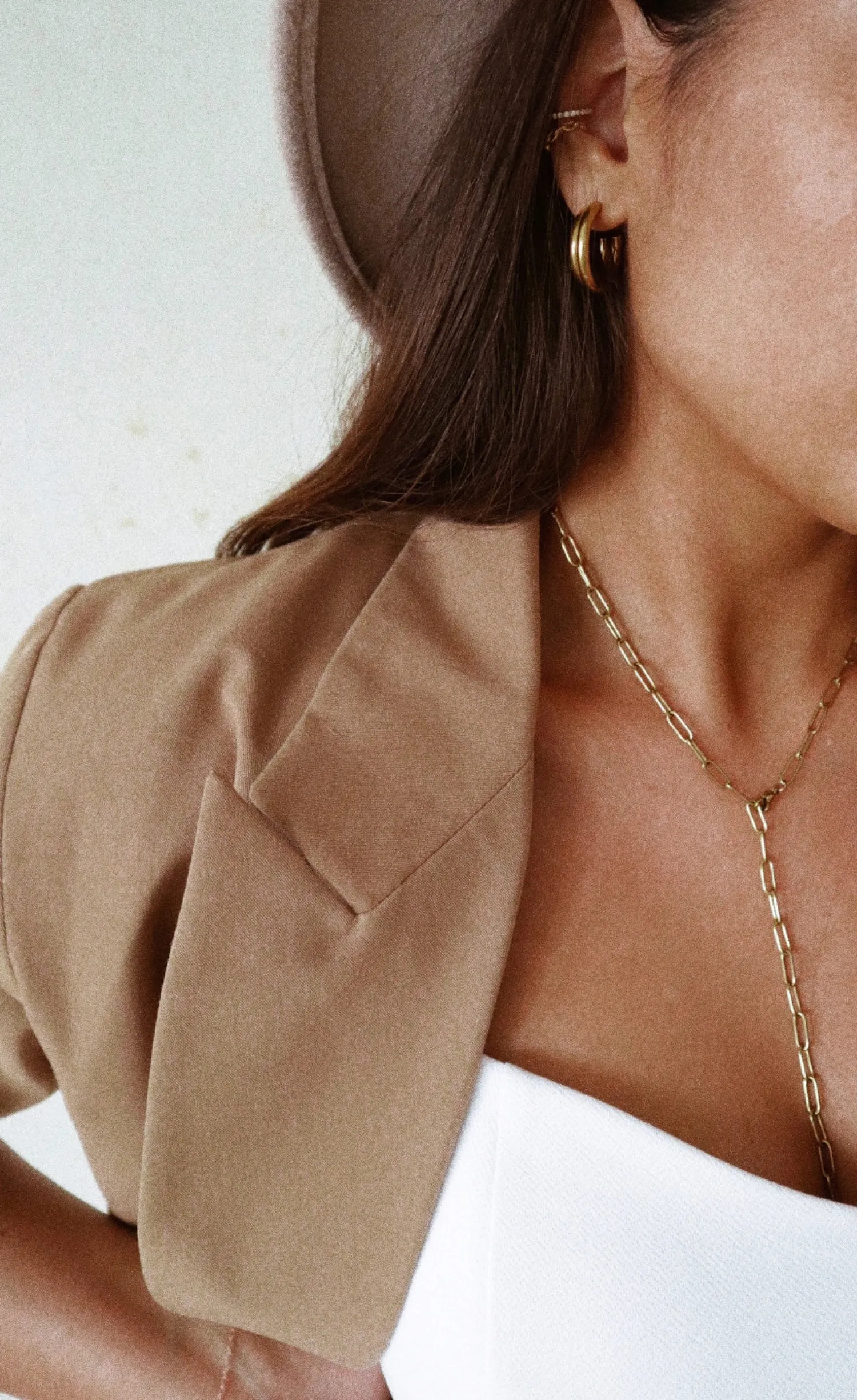 Creolen | Hey Happiness Zweireihige Creolen in Gold