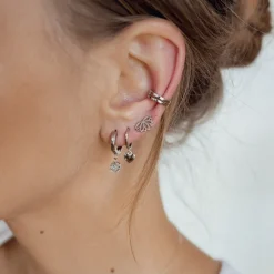 Ear Cuffs | Ohrstecker | Hey Happiness Zweireihige Ear Cuff Ohrringe Sterlingsilber Silver