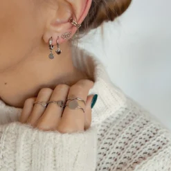 Ear Cuffs | Ohrstecker | Hey Happiness Zweireihige Ear Cuff Ohrringe Sterlingsilber Silver
