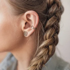 Ear Cuffs | Ohrstecker | Hey Happiness Zweireihige Ear Cuff Ohrringe Sterlingsilber Silver