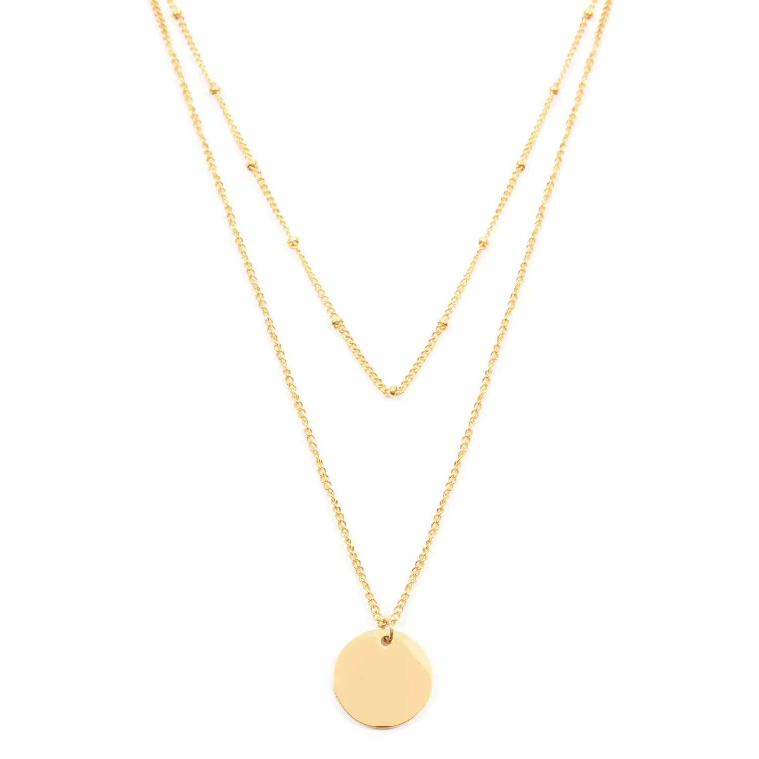 Filigrane Ketten | Hey Happiness Zweireihige Kette Kreis in Gold