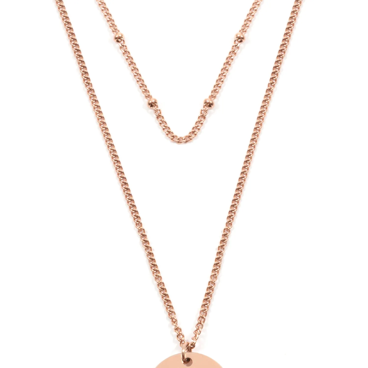 Filigrane Ketten | Hey Happiness Zweireihige Kette Kreis in Rosegold Rose Gold