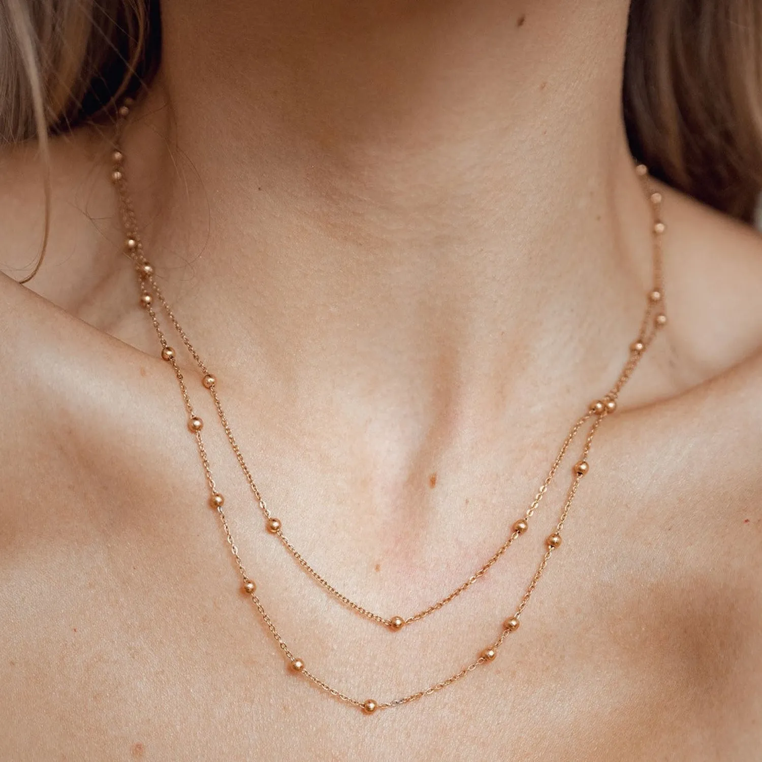 Filigrane Ketten | Hey Happiness Zweireihige Kette Rosegold Rose Gold