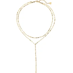 Lariat Necklaces | Filigrane Ketten | Hey Happiness Zweireihige Y-Kette wasserfest