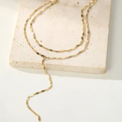 Lariat Necklaces | Filigrane Ketten | Hey Happiness Zweireihige Y-Kette wasserfest