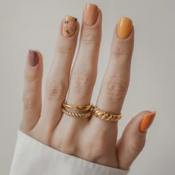 Auffällige Ringe | Hey Happiness Zweireihiger Ring in Gold
